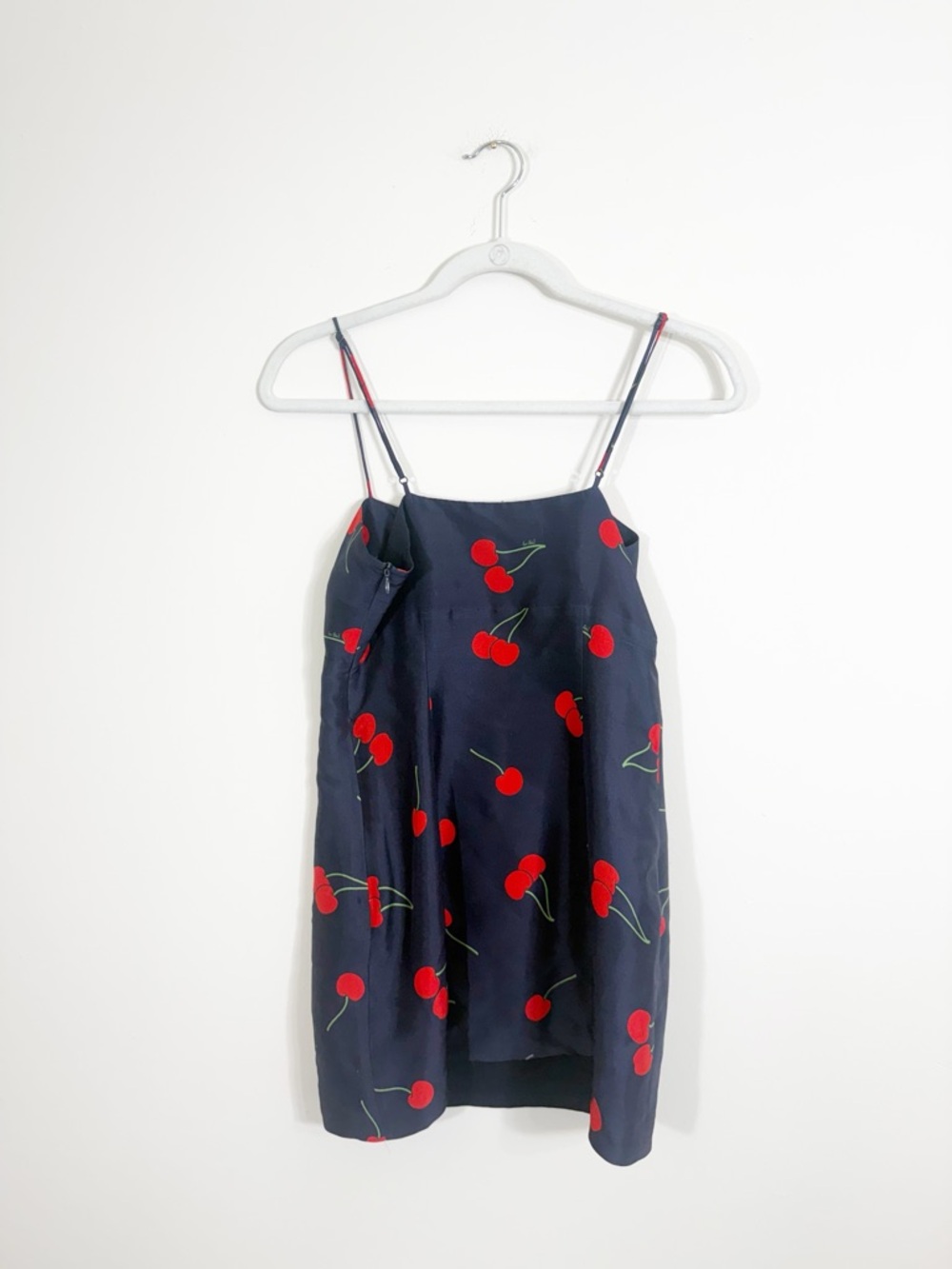 Réalisation Par Christy Mini Dress Wild Cherry 100% Silk Small - Picture 6 of 8